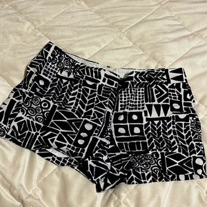 J Crew Chino Shorts (navy blue and white) with geometric patterns!